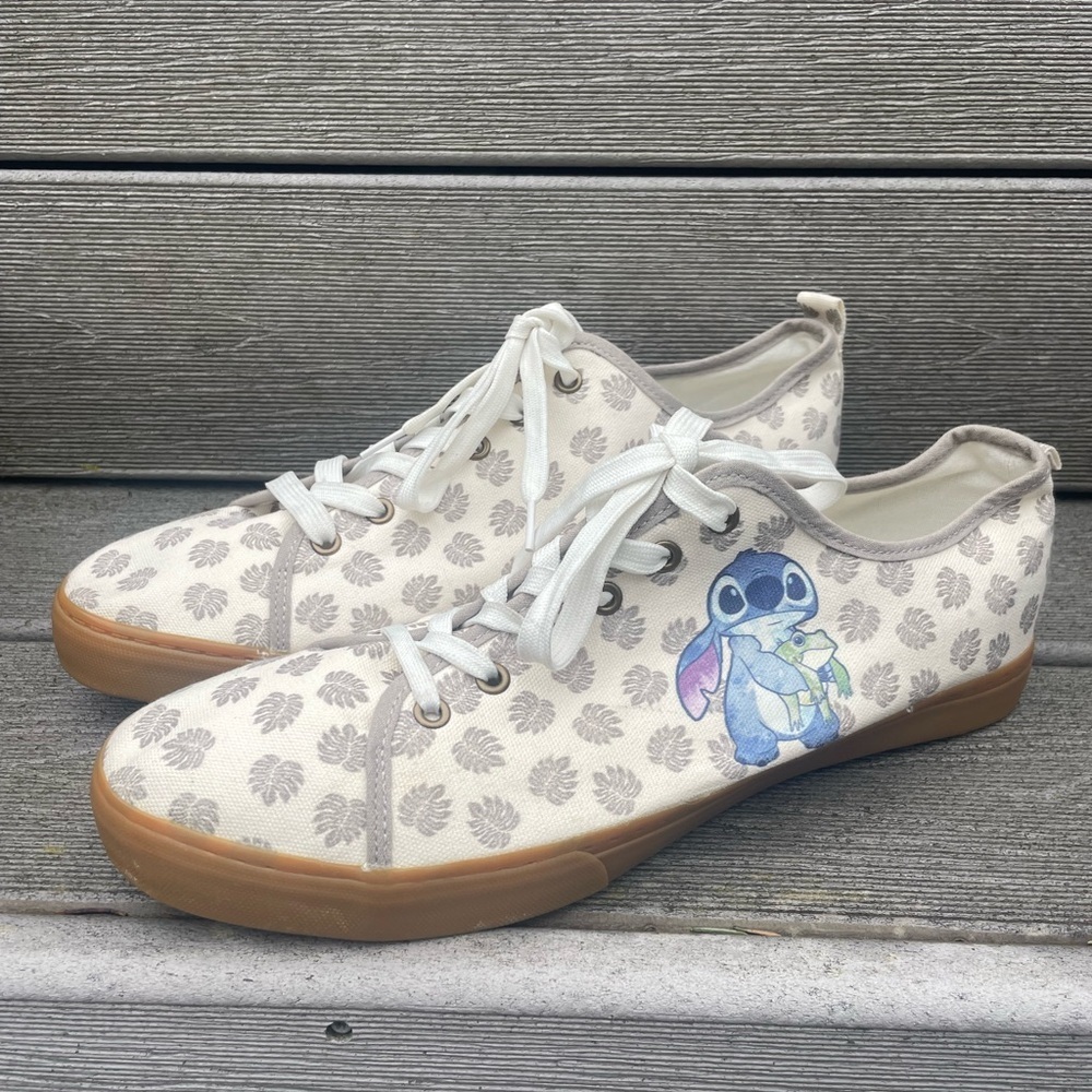 Ground Up x Disney Lilo and STITCH lace up canvas low top sneakers sz 11 NEW